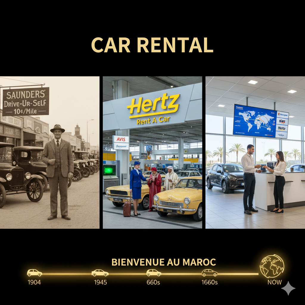 Histoire mondiale de la location de voitures